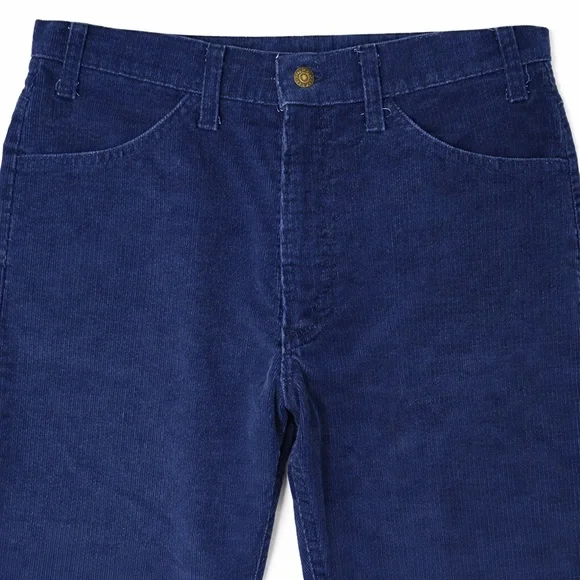 Vintage Levi’s 519 Navy Corduroy Pants White Tab USA 1986 Straight Leg W31 - Picture 4 of 8